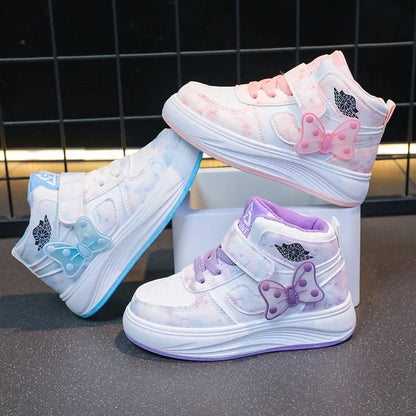 Children's SneakersGirls Casual Shoes Student Shoes Anti-slip Teen Sport Pink Blue Shoes Size 26-37