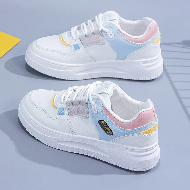 Women Sneakers PU Leather Women's Shoes White Platform Casual Sneaker Spring Summer Female Board Shoes Flats Ladies Trainers