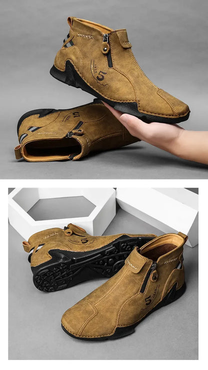 Sneakers Men Casual Shoes Outdoor Anti Slip Man Ankle Boots High Quality Sneakers Man Flat Bottomed Short Boots Shoes for Men