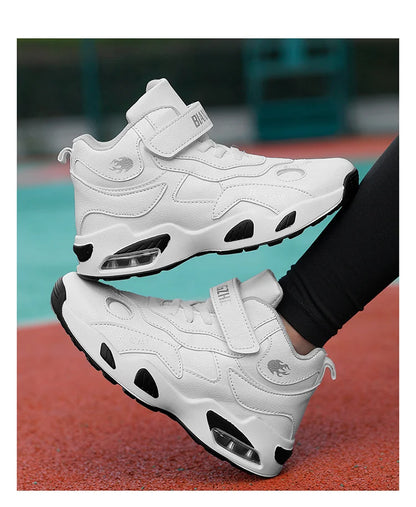 Kids Basketball Shoes Boys Student Sports Shoes School Daily Outdoor Running Sneakers High Top Children Basketball Sneakers