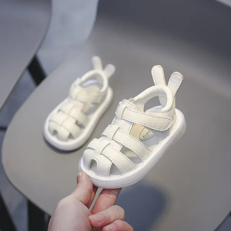 Baby Genuine Leather Sandals Boys & Girl's Summer Shoes Infant Toddler Shoes Non-slip Soft-soled Kids Children Casual Beach Sandals