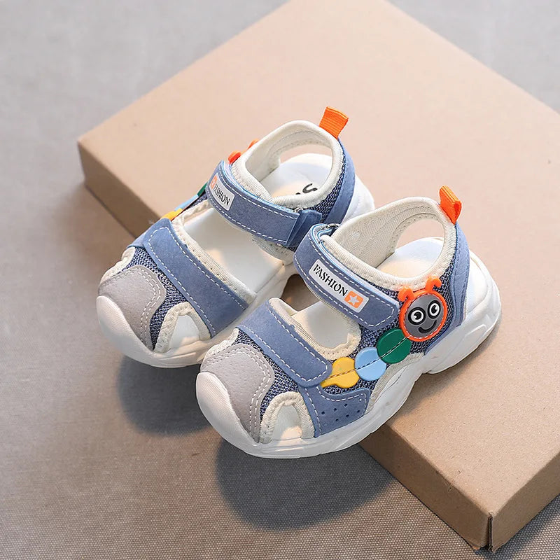 Girls Kids Sandals Soft Comfortable Closed Toe Protective Sandals,Cartoon Colorful Cute Shoes Kids Summer Boys Girls
