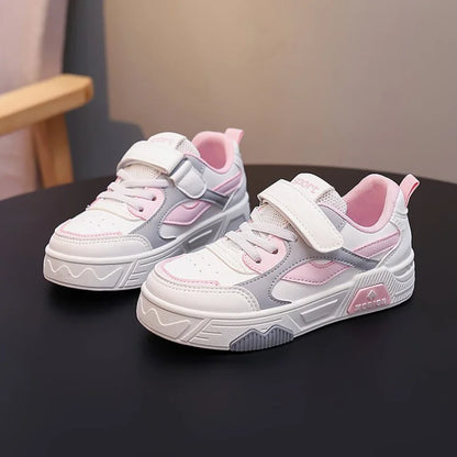 Tenis Sneakers Kids Spring/Autumn New Boys Girls Sports Shoes Casual Board Shoes Leather Soft Soled Children Small White Shoes