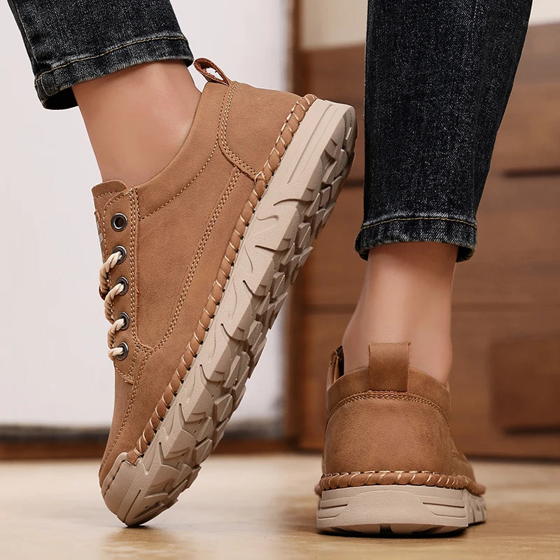 Platform Loafers 2025 New High Quality Men's Sports Shoes Leather Casual Shoes Autumn Breathable Men's Shoe Women's Flat Shoes