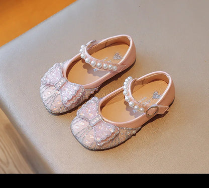 Princess Shoes for Girls Party Wedding Luxurious Glitter 23-34 Kids Single Shoe Summer Spring Autumn Fashion Girl's Flats