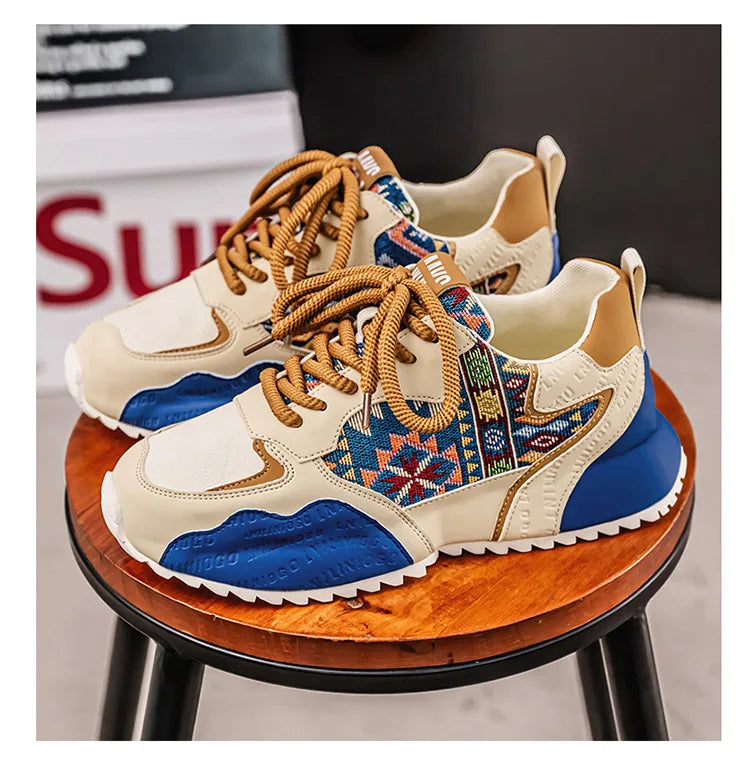 New Men's Sneakers Fashion Skateboard Shoes Outdoor Casual Running Shoes for Men Lace-up Platform Tenis Shoes Zapatillas Hombre