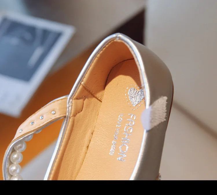Princess Shoes for Girls Party Wedding Luxurious Glitter 23-34 Kids Single Shoe Summer Spring Autumn Fashion Girl's Flats