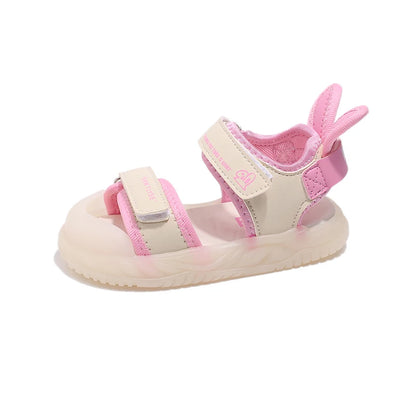 Children's Sandals 2-12 Years Old Cartoon Greenish Pink Soft Boys Girls Beach Shoes Casual Non-slip Kids Baby Sports Sandals