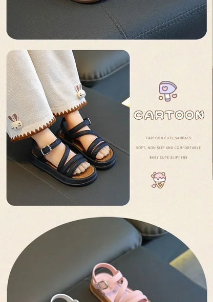 Baby Girls Sandals Summer Casual Children Sandals Girls Flat Shoes Fashion Casual Non Slip Kids Beach Shoes sandalias de mujer