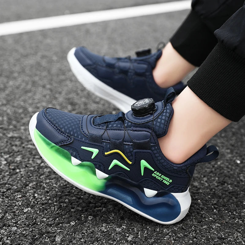 Children Sports Shoes for Girl Leather Wear-Resistant Comfortable Walking Shoes Soft Non Slip Thick Casual Kids Sneakers