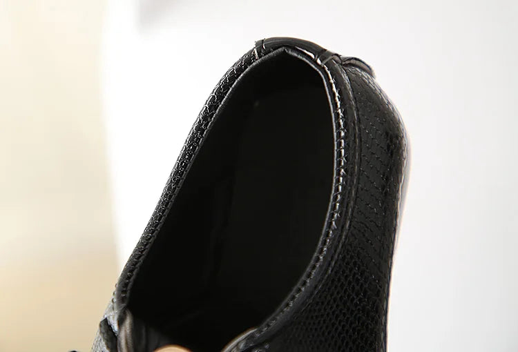 Iawesome Boys Leather Shoes Kids Flats Lace-up Children's Wedding Shoes For Toddlers Boy Big Boys Fashion For Performance