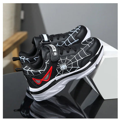 Kids Shoes Boys Sneakers Red PU Leather Children Sneakers New Fashion Casual Fashion Sports Outdoor Running Tennis Shoes for Boy