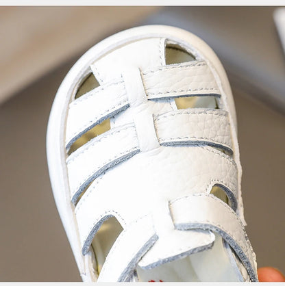 Baby Boys Sandals Girls Casual Shoes Summer Infant Toddler Shoes Anti-Slippery Genuine Leather Sport Beach Sandals for Kids