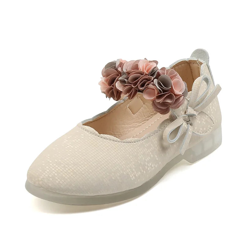 Kids Girls Party Shoes Students Non-slip Performance Leather Footwear Solid Color Children  Wedding Shoes Baby Princess Footwear