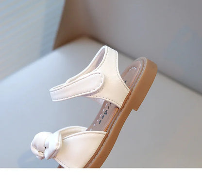 Girls Princess Sandals with Bow-knot Fashion Classic Baby Kids Beach Shoes Children Summer Sandals Simple Size 21-30 Hot Sale