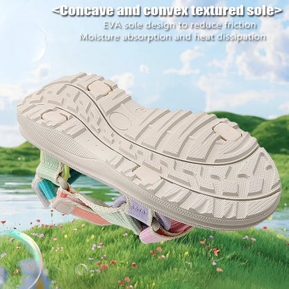 Summer Children Girls' Breathable Sport Sandals Non-Slip Soft Sole Outdoor Beach Shoes Kids Casual Waking Sandals Size 30-38