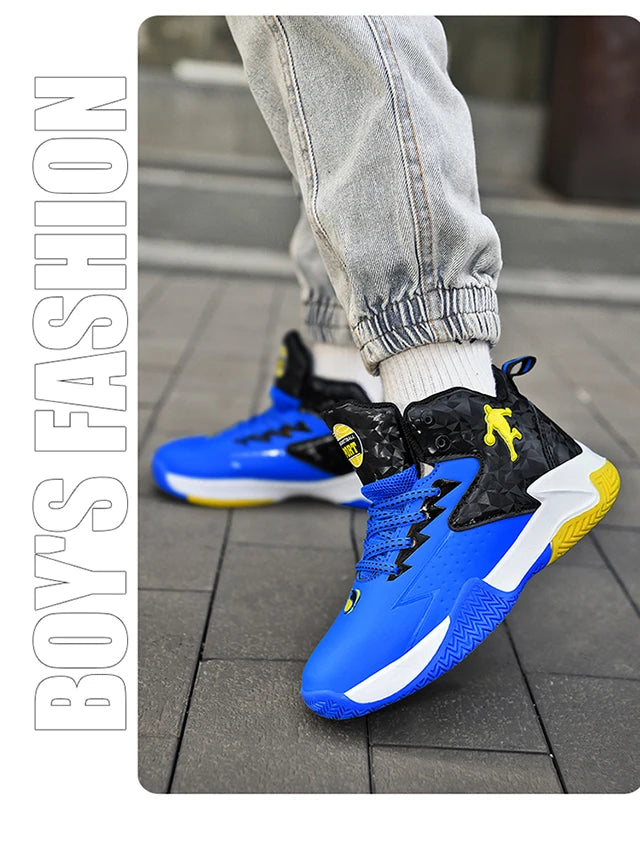 Kids High Top Basketball Shoes for Sports