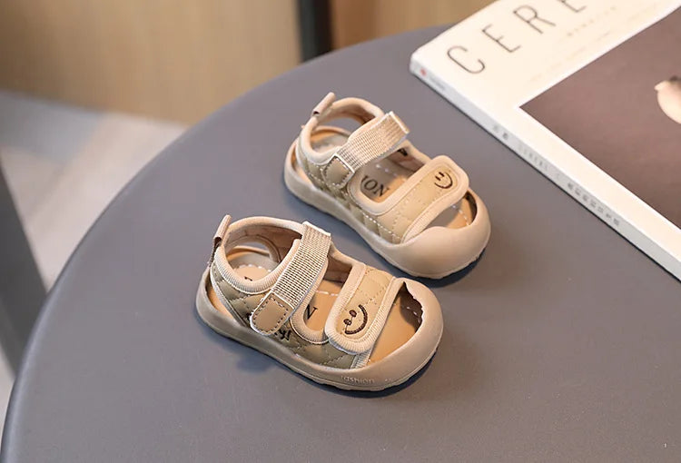 Toddler Sandals Summer Children Shoes Little Kids Sport Sandals Lucky Smile Face Unisex Baby Boys Girls Casual Anti-slip Sandals