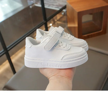 Boys White Shoes for Children Girls Unisex Kids Skate Sneakers Casual Fashion Classic for School Rubber Anti-skid Breathable New