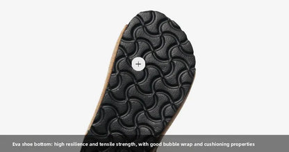 Boys Summer Soft Soled Cork Sandals Children One Line Herringbone Slippers Girl Beach Breathable Double Ring Buckle Casual Shoes