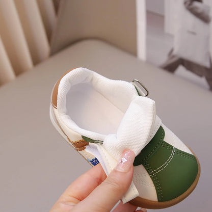 Boys Baby Shoes Four Seasons Models Soft Boys Girls Argyle Shoes 0-6 Years Old Green Children's Single Shoes Small Kids Sneakers