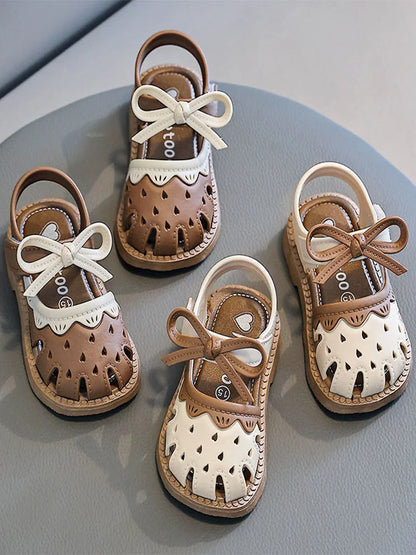 Baby sandals girls princess step shoes summer new baby shoes toe wrap kids cute