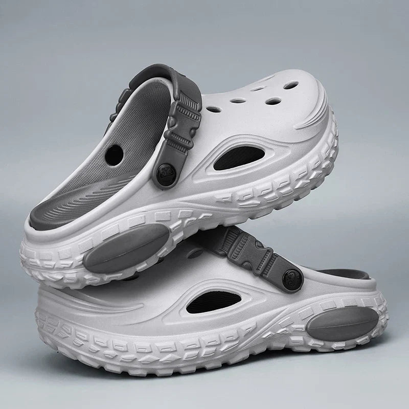 Summer Men's Thick Soled Non-Slip Breathable Toe-Cap Sandals Casual Beach Slippers