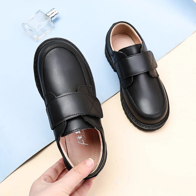 Student Shoes Season Shoes for Boys Black Shoe Children Boy 2025 Spring and Autumn The New British Style Performance Formal Wear