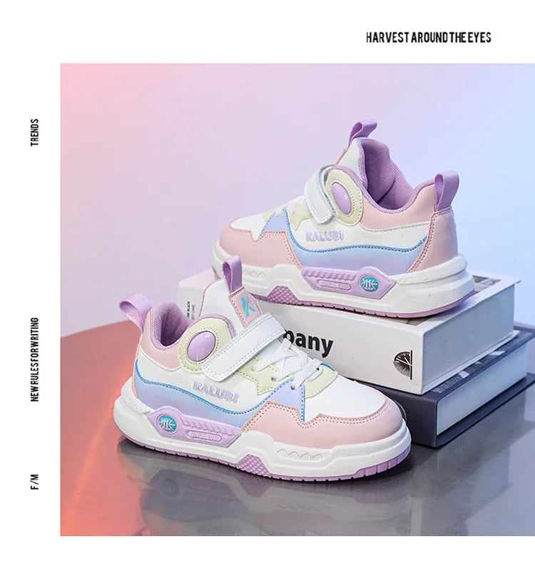 Fashion Children's Sneakers Kids Design White Non-slip Casual Shoes for Boys Girls Hook Breathable Trainers Toddler Outdoor Shoe
