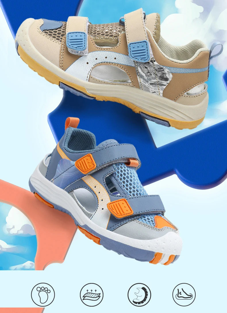 Boys Soft Sandals Fashion Children Shoes Solid Color Baby Sole Anti-slip Anti collision outdoor Girls Sandalias Flat Beach