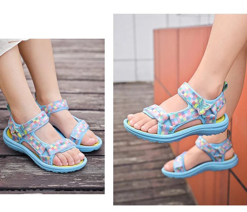 Summer Children Fashion Sandals Baby Girls Toddler Soft Non-slip Princess Shoes Baby Cute Candy Breathable Comfortable Sandals