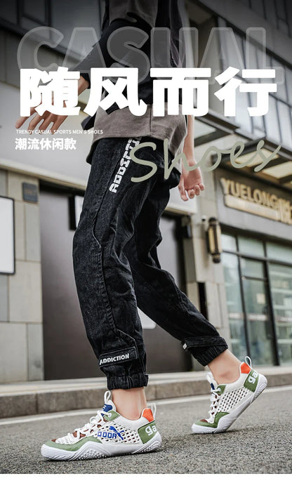 Shoes For Men Mesh Sneakers Summer Casual Breathable Sports Outdoor Hiking Tennis Running Designer Luxury Platform Loafers  (Available)