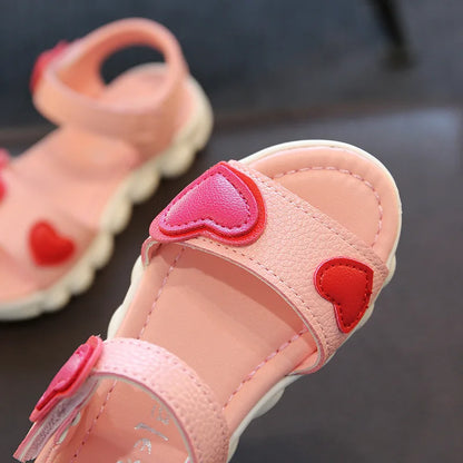 Sandalias New Children Sandals for Girls Korean Fashion Open Toe Anti Slip Beach Sandals Casual Comfortable Soft Sole Kids Shoes