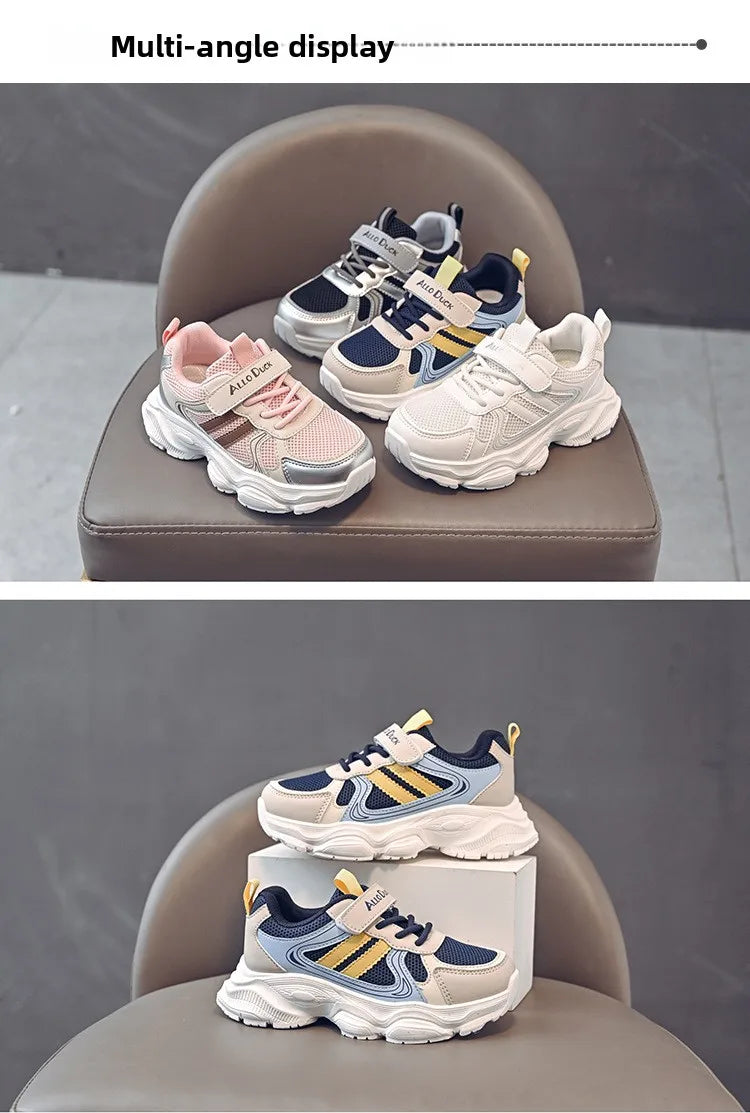 Spring Autumn New Boys Kids Sport Shoes Girl Baby Toddler Mesh Breathable Casual Running Shoes Soft Soled Children Sneakers
