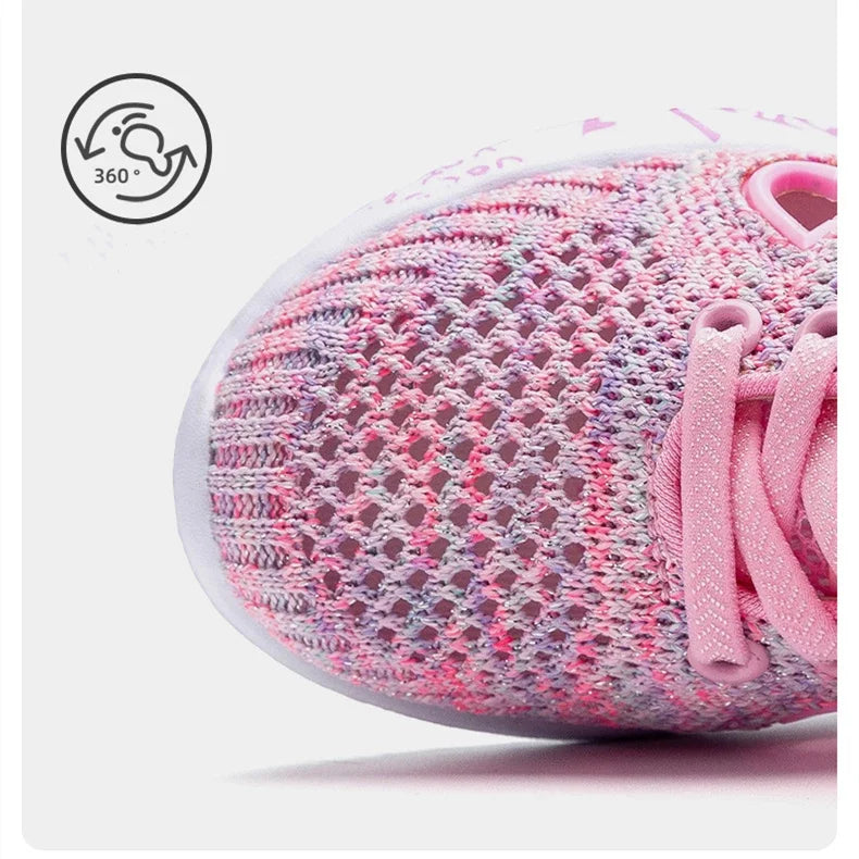Girls Casual Shoes Children Light Mesh Sneakers Kids Summer Autumn Tenis Cute Sport Cartoon Running Sock Footwear Female