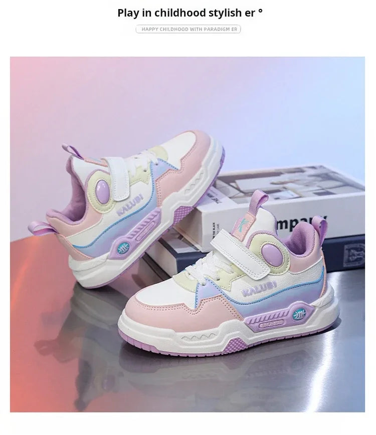 Fashion Children's Sneakers Kids Design White Non-slip Casual Shoes for Boys Girls Hook Breathable Trainers Toddler Outdoor Shoe