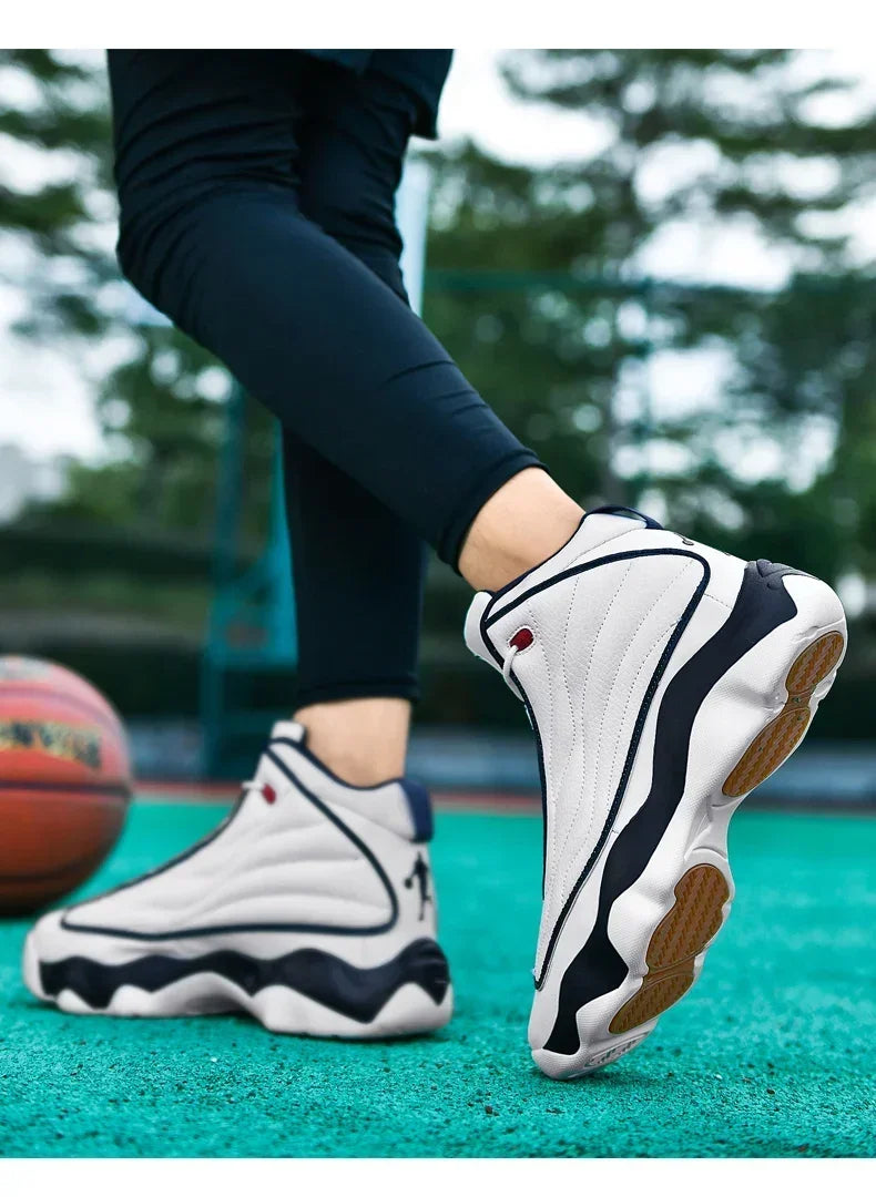 Original Boys High Ankles Sneakers Anti Slip Basketball Trainers Unisex Plus Size 45 Outdoor Sneakers for Men Basket Shoe Women