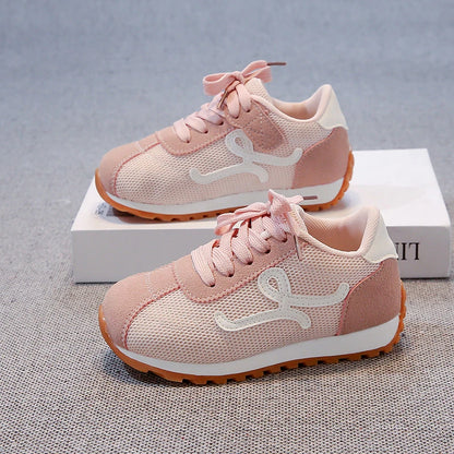 Children's Sneakers 3-18 Years Old Four Seasons Yellow Breathable Boys Girls Casual Shoes Gray Soft Non-slip Kids Running Shoes