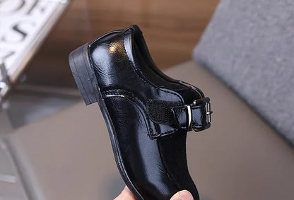 New Boy School Leather Shoes Pointed-toe Kids Formal Uniform Performance Loafers Fashion Versatile Children's Causal Low-heels