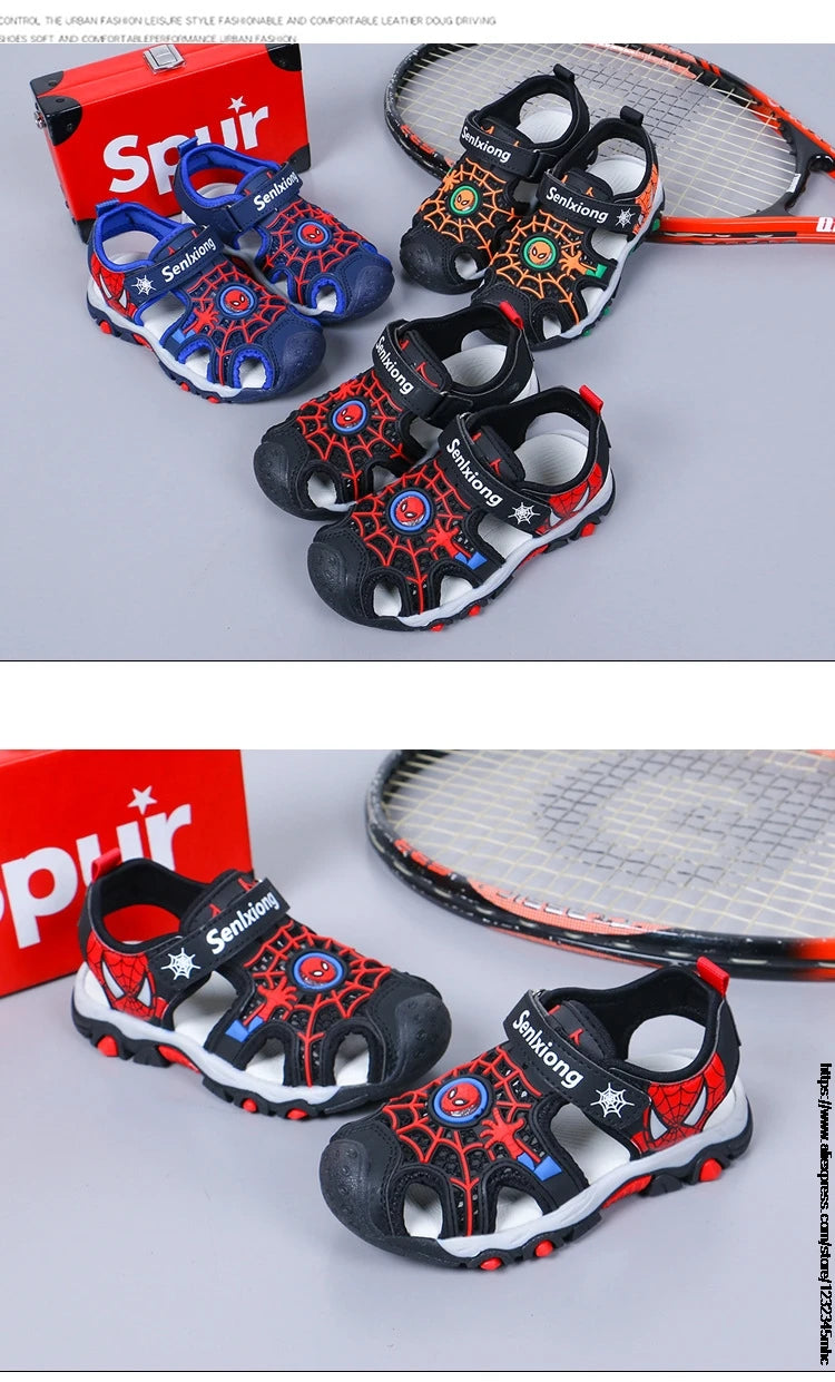 Superhero Summer Boys Sandals Kids Aqua Sport Sandals Soft Non-slip Toddler Infant Shoes Children Outdoor Beach Water Shoes