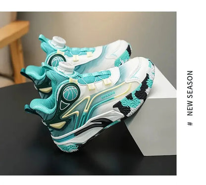 Boys Basketball Shoes Training Running Sports Sneakers Spring Autumn New Style Middle Large Children Boy Knob Movement Footwear