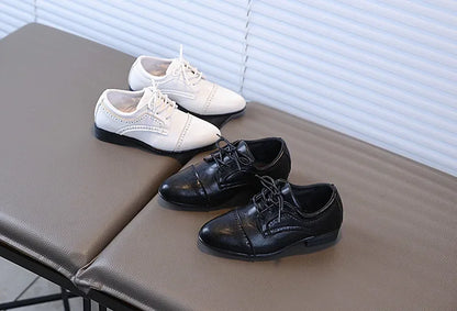 Boys School Leather Shoes New Performance Kids Black Loafers Fashion Children Formal Uniform Low-heels Shoes Causal Versatile