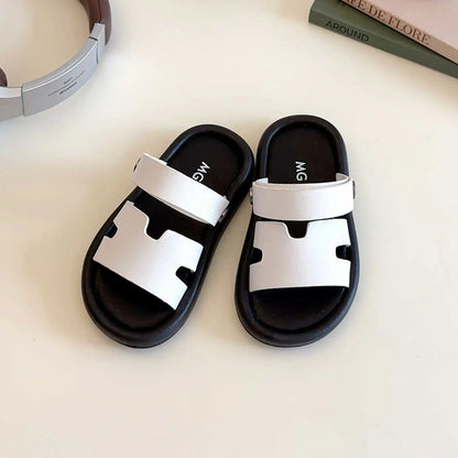 Summer New Children Sandals for Girls Boys Fashion Korean Style Soft Non-slip Versatile Chic Open-toe Casual Beach Shoes
