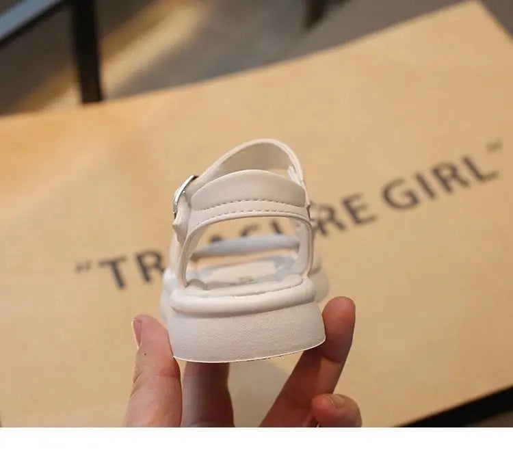 Girls' Elegant Sandals - Versatile & Stylish For Indoor/Outdoor, Beach-Ready Princess Shoes , Breathable & Lightweight