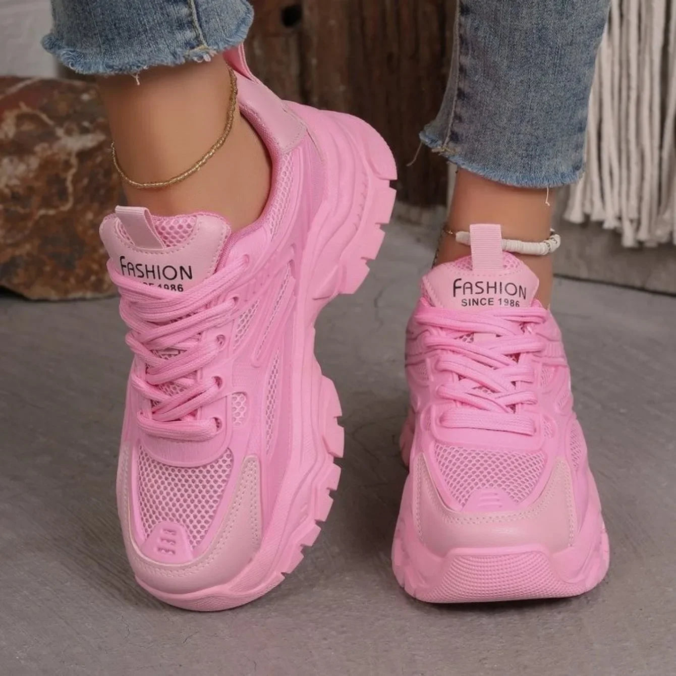 Women Sneakers New Fashion Chunky Sneakers Women Outdoor Tennis Platform Sports Shoes for Women Lightweight Designer Shoes