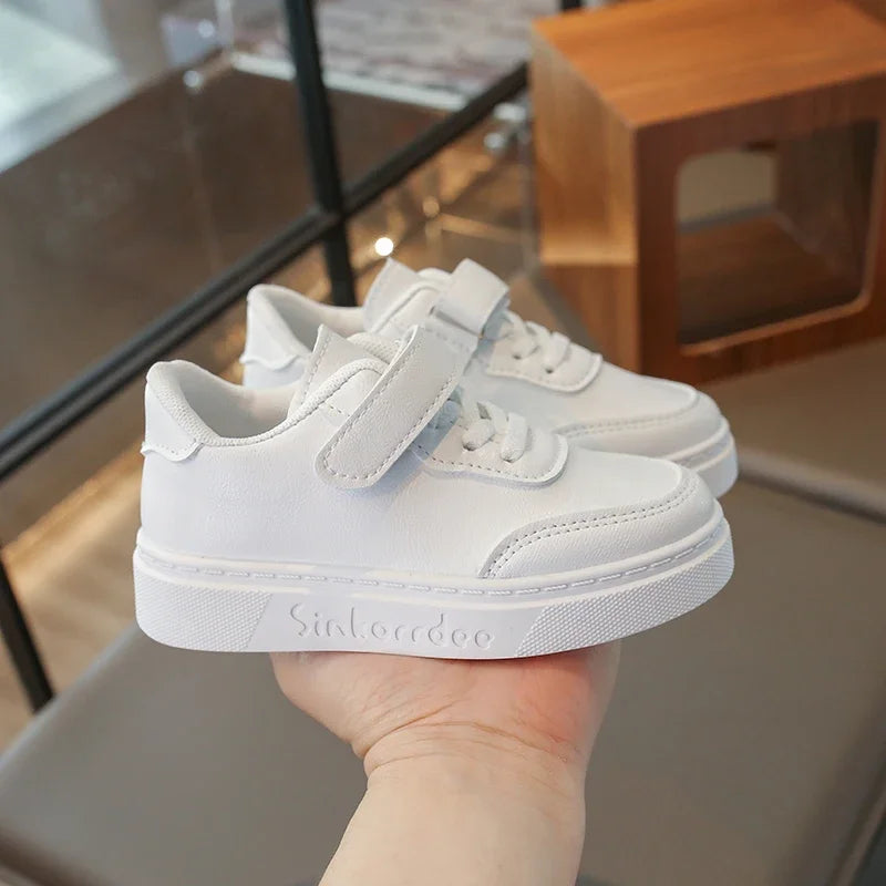 Boys White Shoes for Children Girls Unisex Kids Skate Sneakers Casual Fashion Classic for School Rubber Anti-skid Breathable New