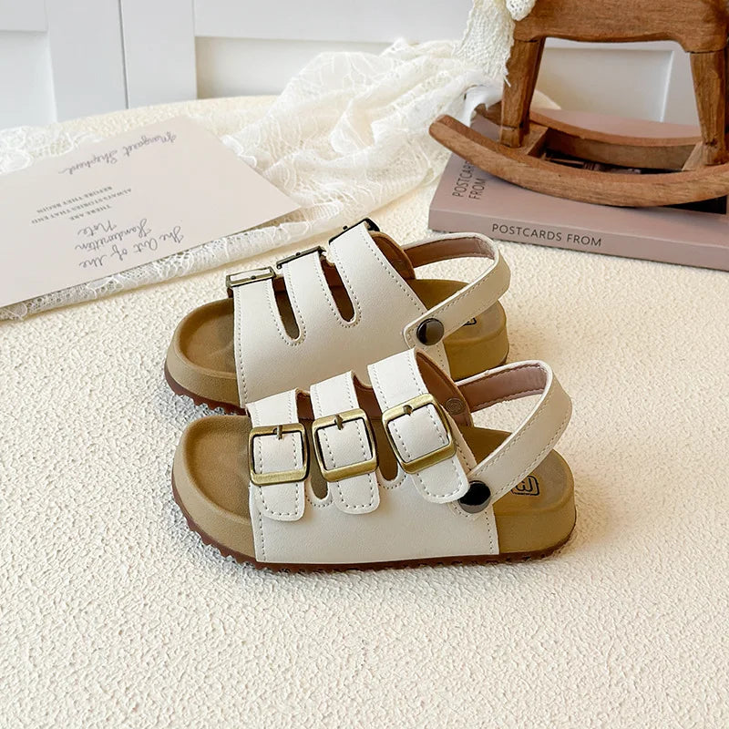 Girls Boys Summer New Fashion Korean Style Soft Bottom Anti-slippery Versatile Open-toe Beach Shoes