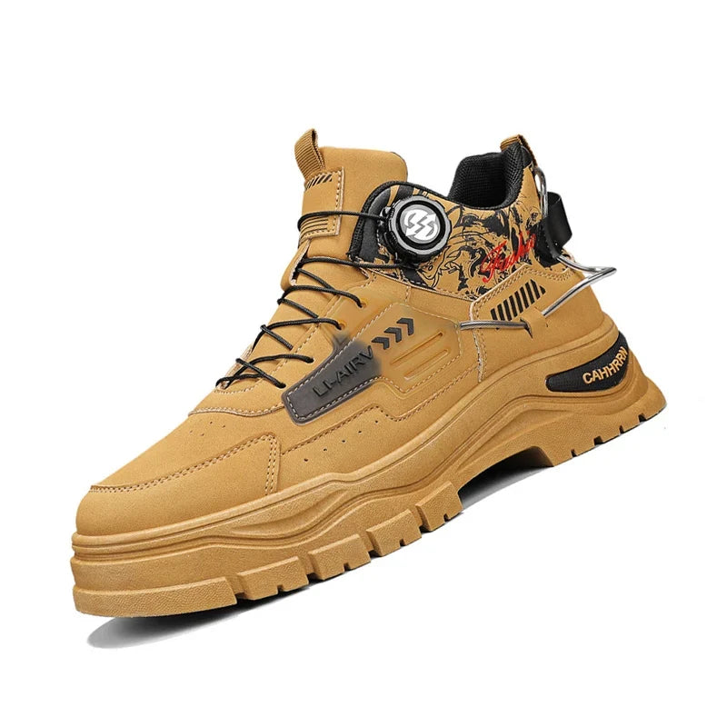 Men's Casual Outdoor Boots Fall Breathable Trendy Versatile Leisure Knob Board Shoes Anti-slip Riding Fashion Sneakers  (Available)