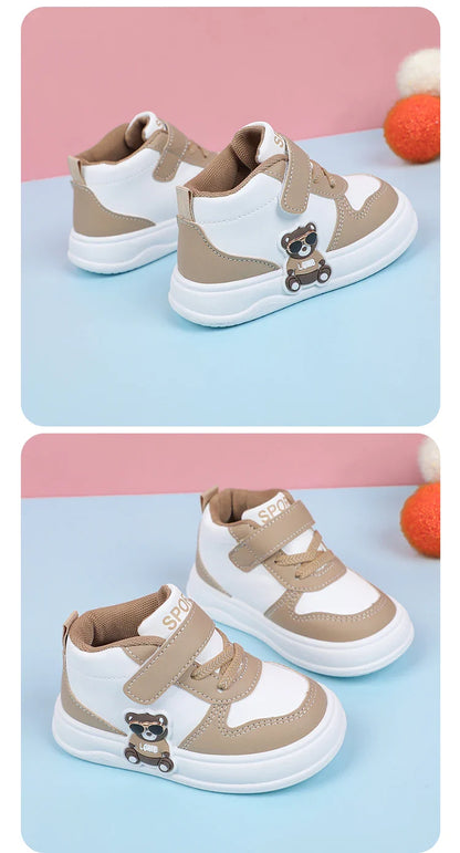 New Baby Girls Sneakers Board Shoes Cartoon Prints Soft Bottom Non-slip Children Casual Walking Shoes Boy Kids Children Shoes