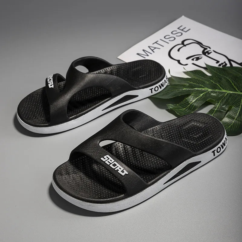 Men's Summer Fashion Slippers for Home ,Soft Soles, PVC Durable Material, Outdoor Sports and Leisure Beach Shoes
